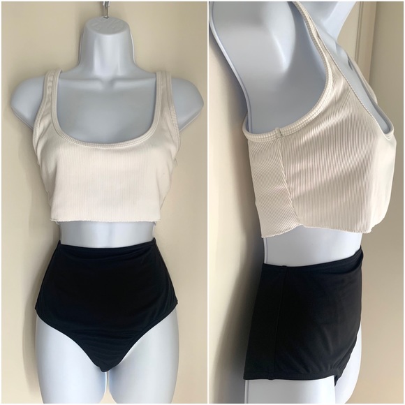 Kendall & Kylie Other - Ribbed Crop Bikini Top